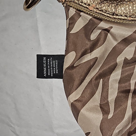 ANNE KLEIN Trinity Satchel in Brushed Gold Vegan Leather - Picture 8 of 14